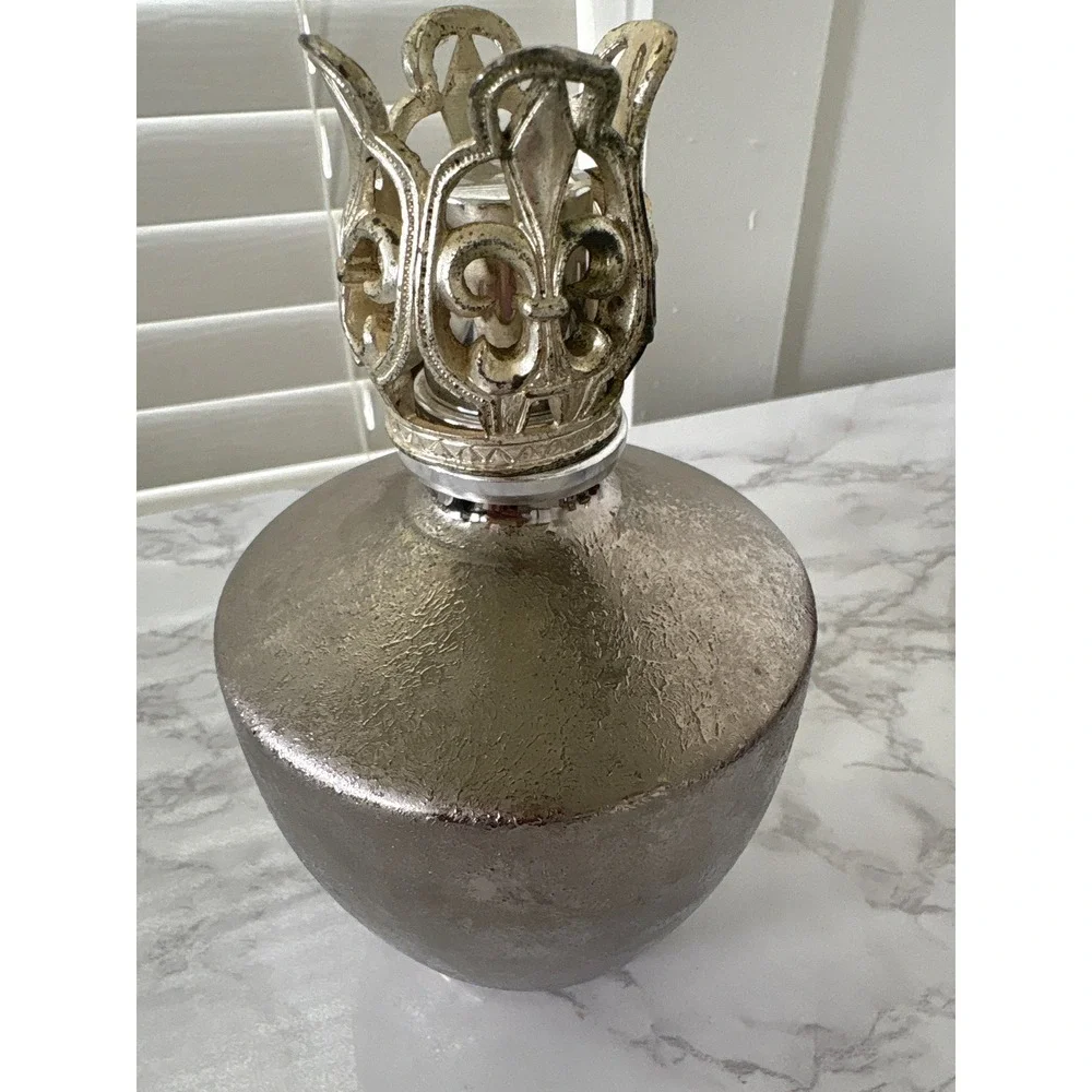 Lampe Berger Artoria Limoges Silver Hand Painted Catalytic Fragrance Lamp